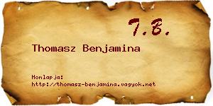 Thomasz Benjamina névjegykártya